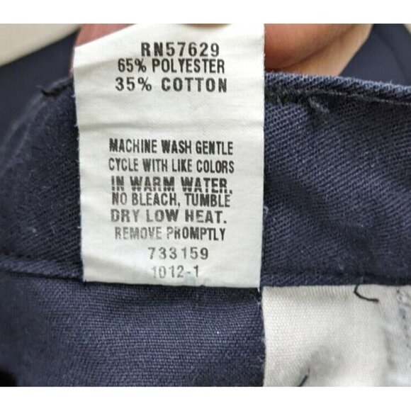 BOY'S BLUE CHINO SCHOOL UNIFORM SHORTS - SIZE 14 ADJUSTABLE WAIST - Picture 8 of 15